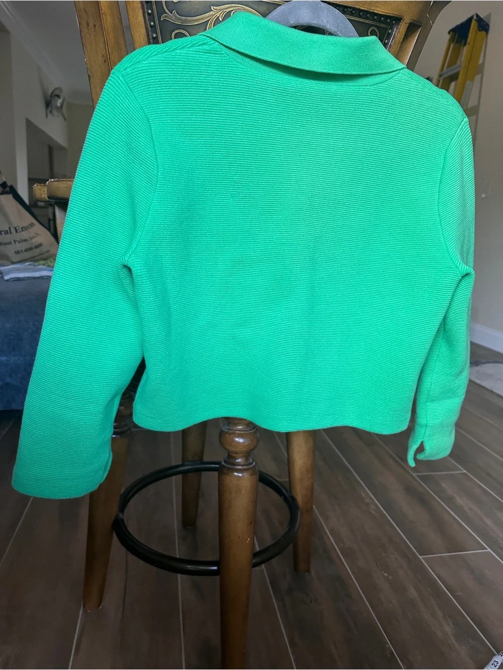 Alice + Olivia Ila Garden Green Collared Knit Jacket M